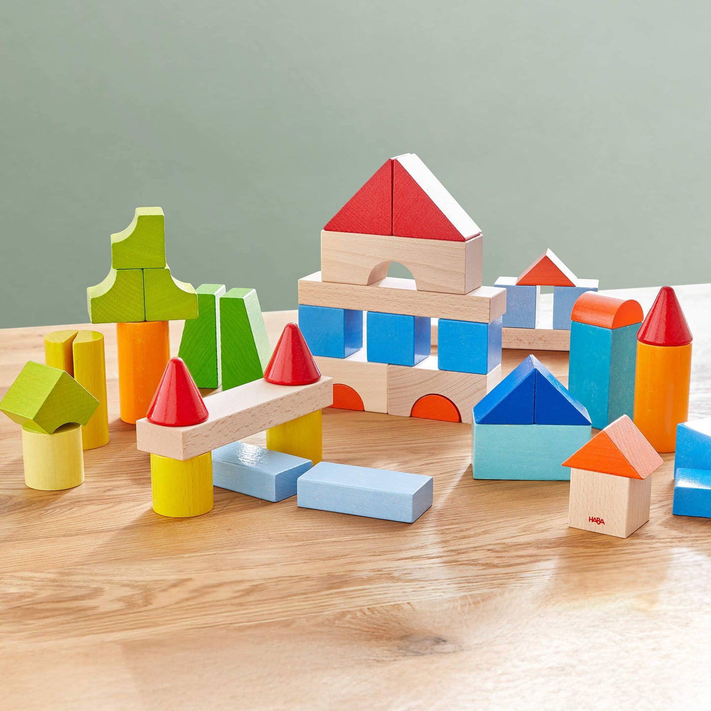 Colored Building Blocks - 46 Piece Set