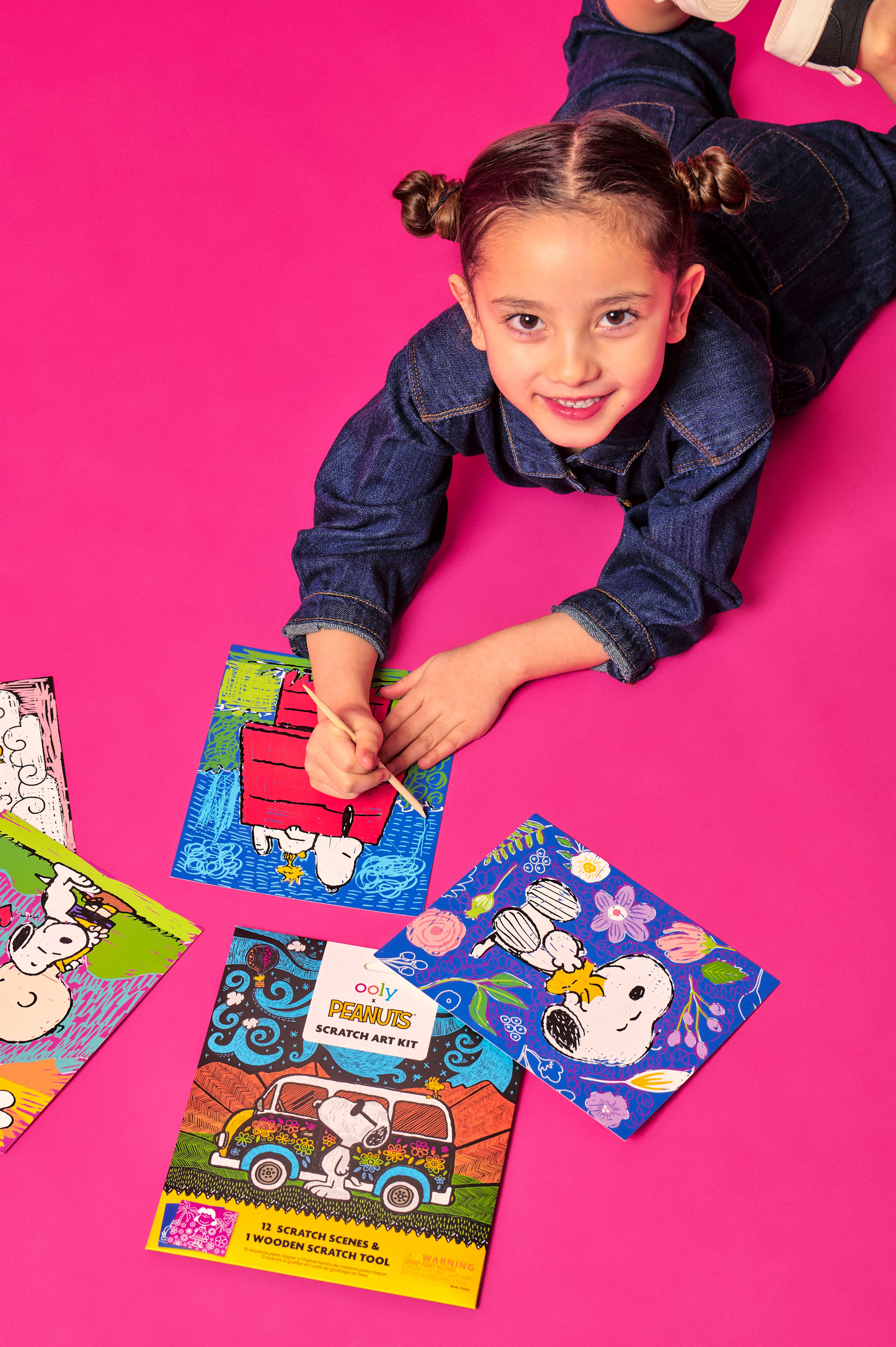 OOLY x Peanuts: Scratch Art Kit (13 PC Set)