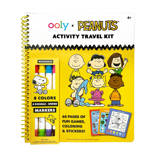 OOLY x Peanuts: Activity Travel Kit & 4 Double-Ended Markers
