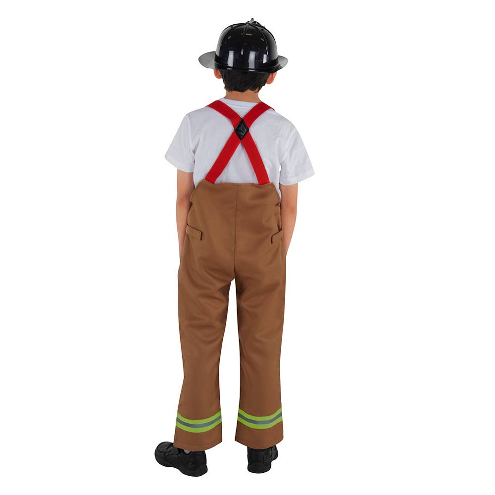 Brown Fire Fighter Costume - Kids: S (4-6)