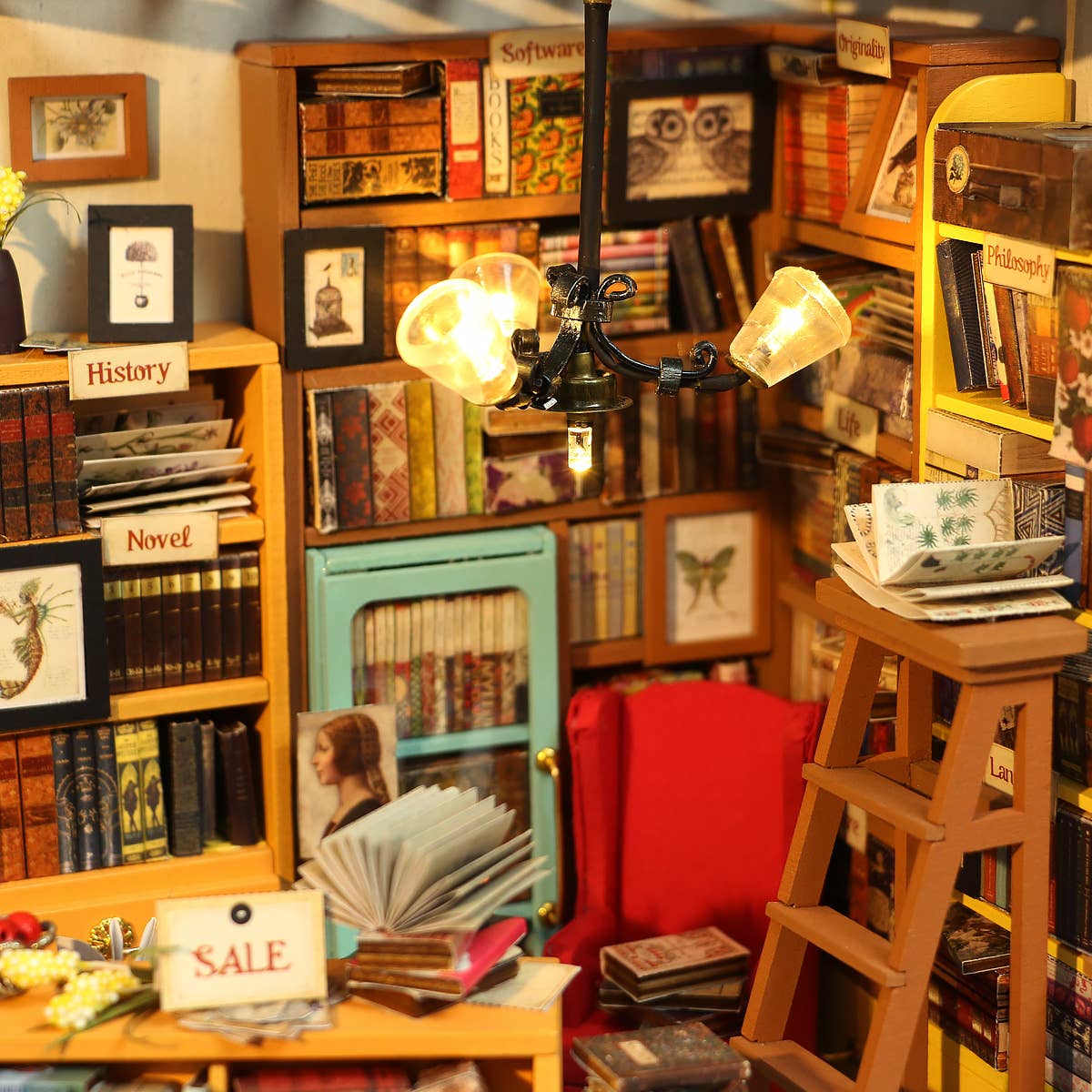 DIY Miniature House Kit: Sam's Study