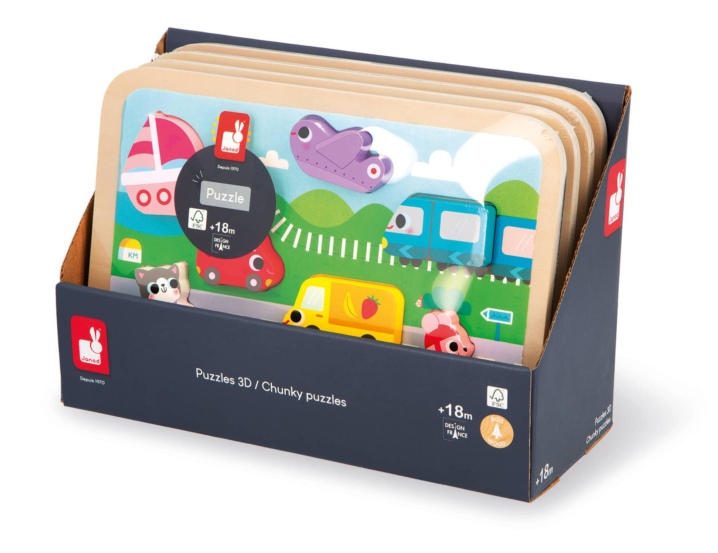 CHUNKY PUZZLE |  VEHICLES | 7 STAND-ALONE PIECES