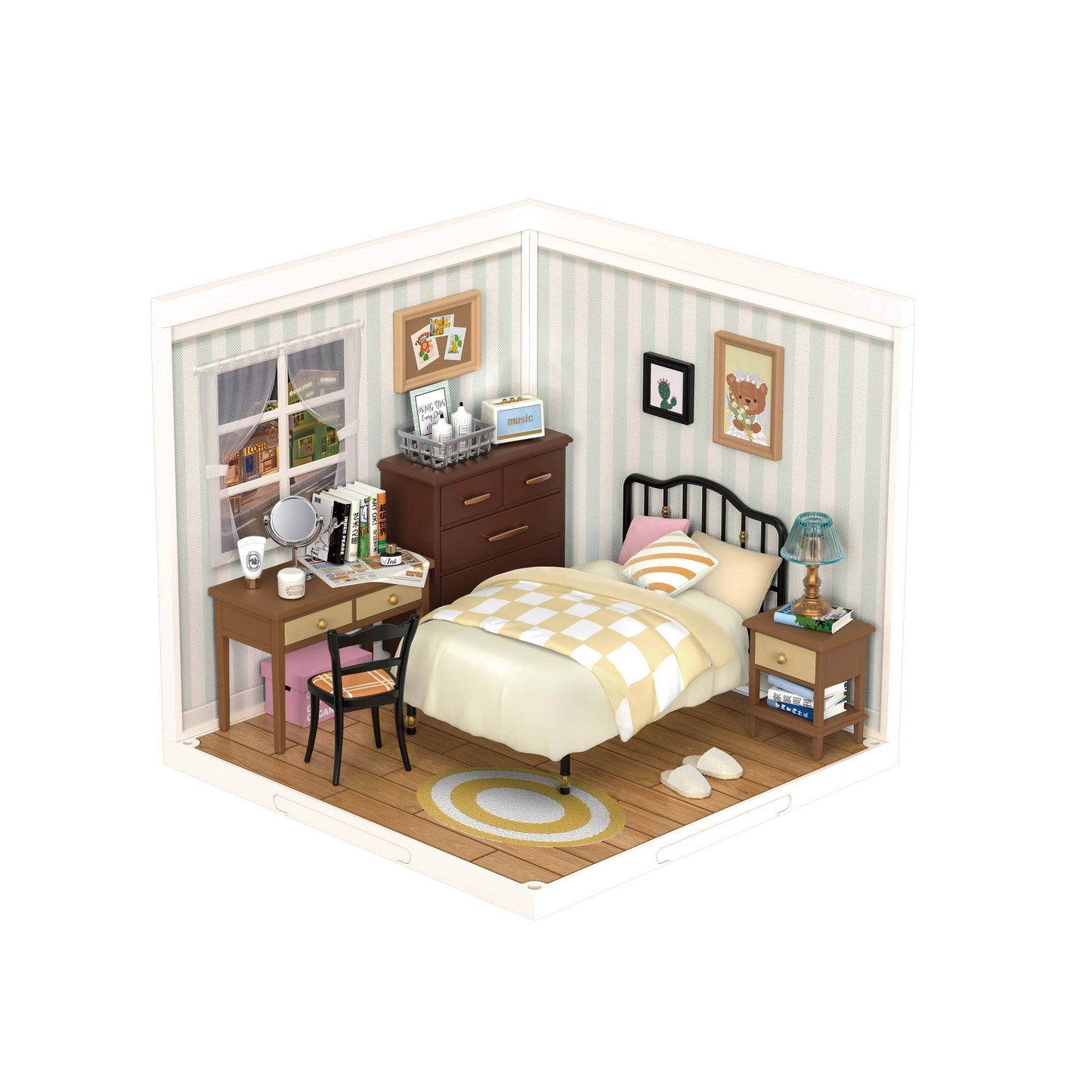DIY Miniature House Kit: Sweet Dream Bedroom