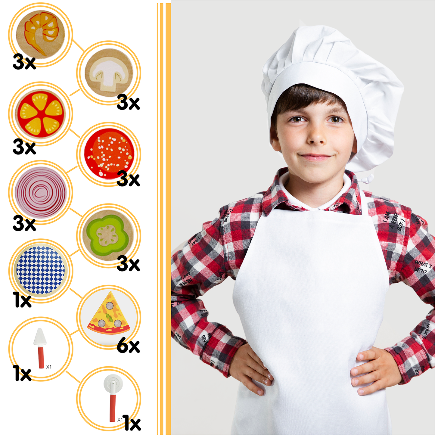 Leo & Friends 27-Piece Kid’s Pizza Toy Set