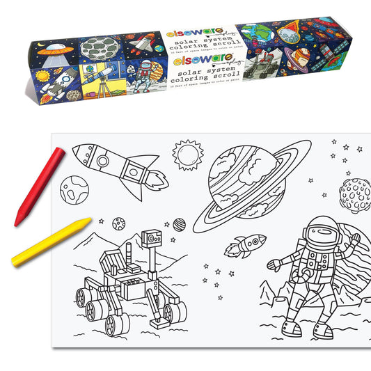 Coloring Scrolls - 6ct Various Themes - 10ft w/Adhesive Back: Solar system