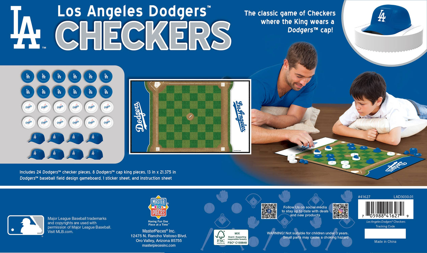 Los Angeles Dodgers Checkers Board Game