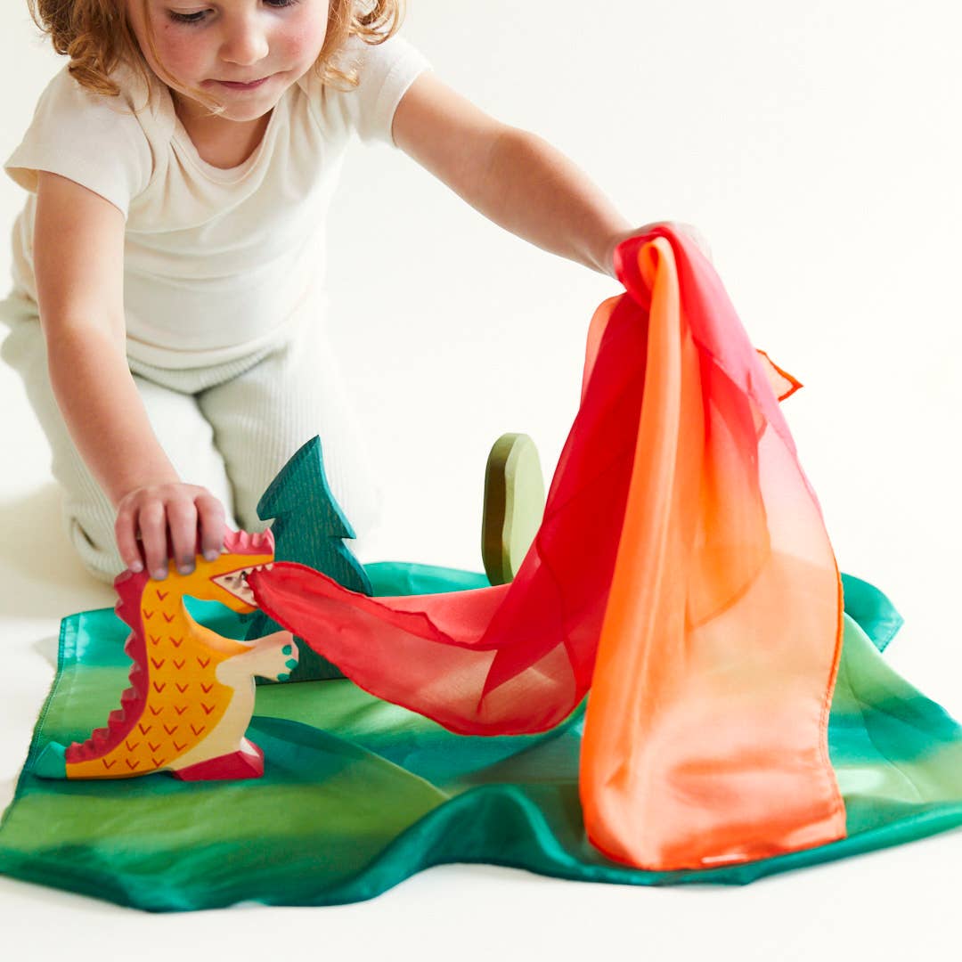 Mini Enchanted Playsilks: Fire