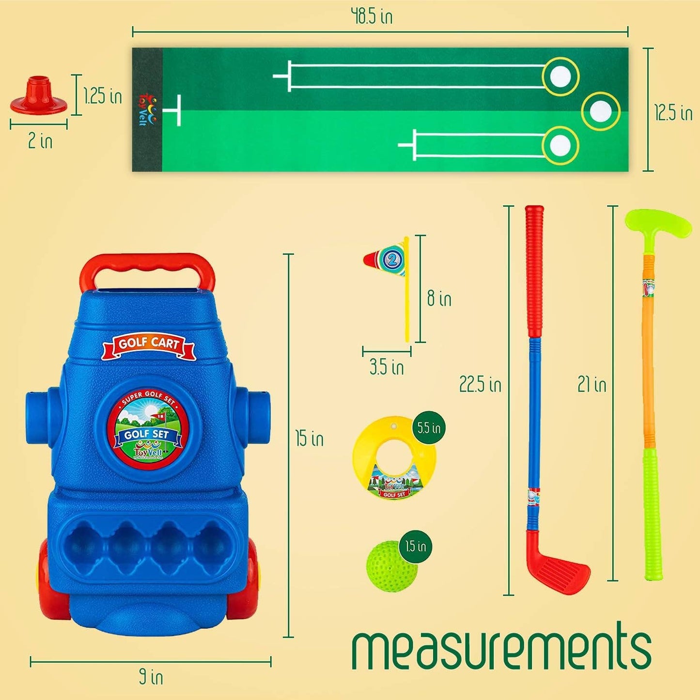 ToyVelt | Kids Golf Set: Pink