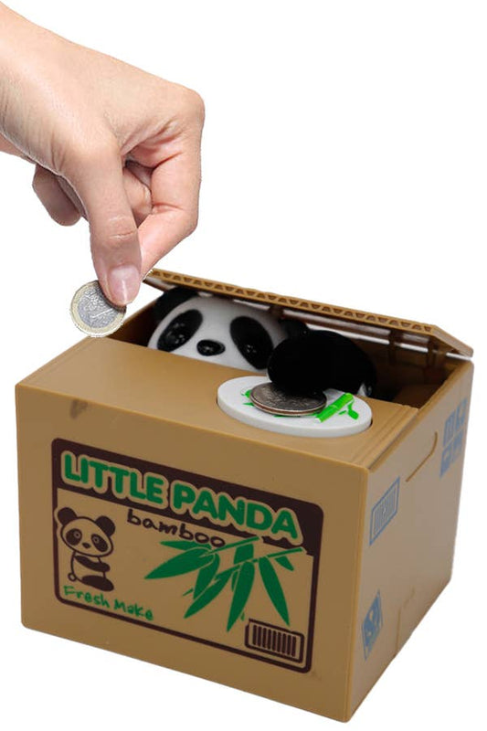 Panda Bear Mischief Money Stealing Coin Piggy Bank