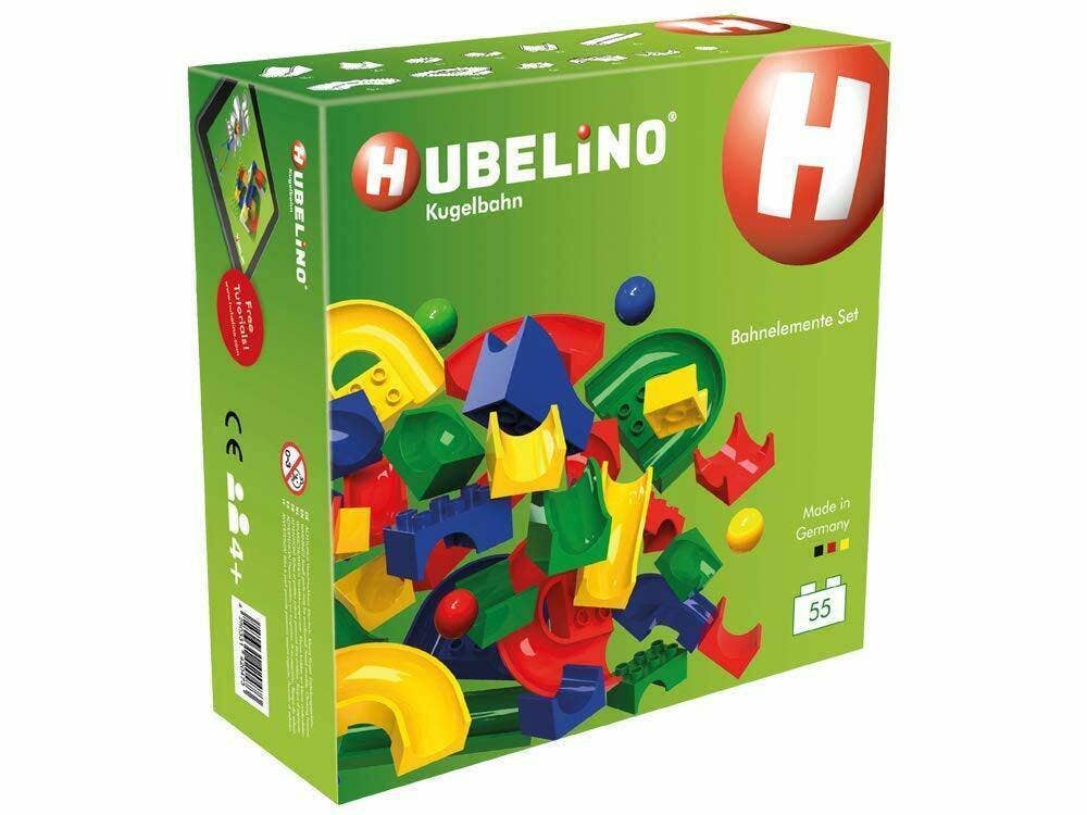 Hubelino 55-Pc Run Elements Set - Starter Marble Track Set