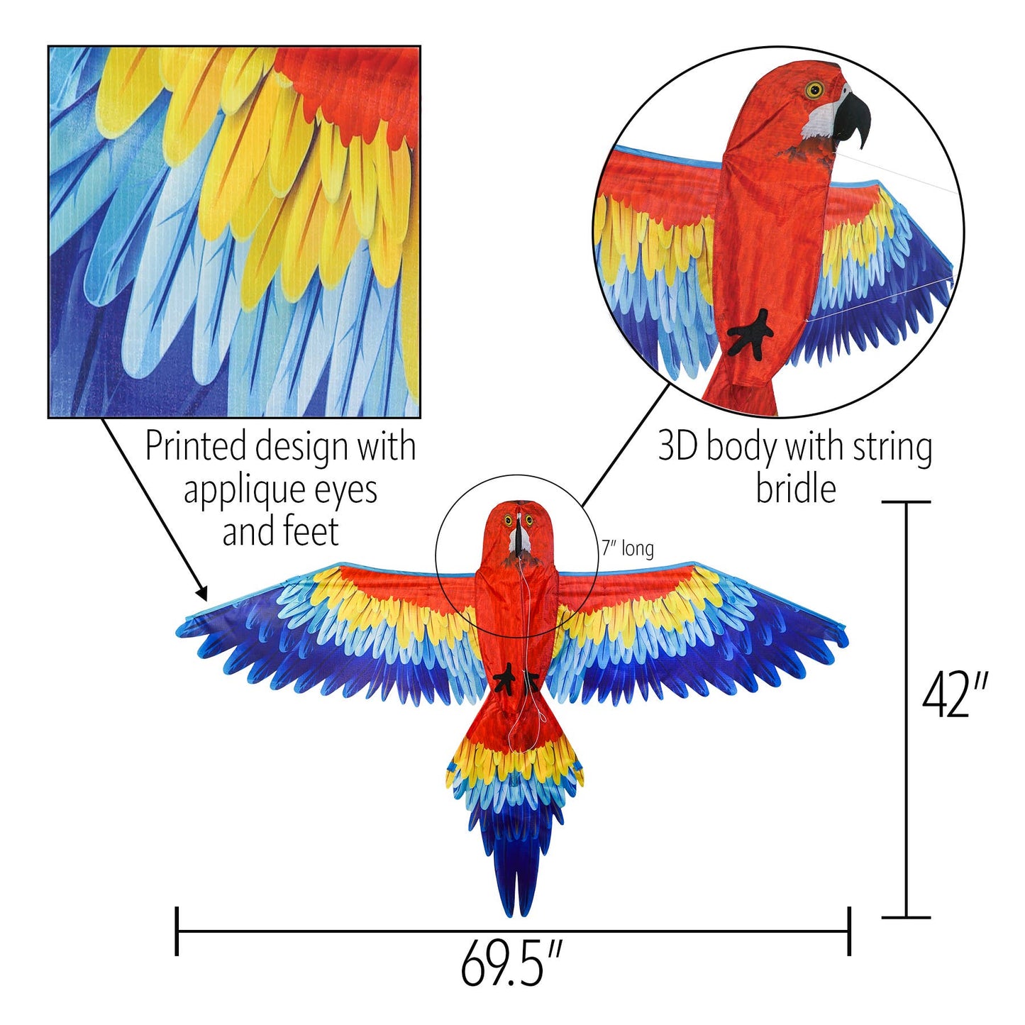 3D Parrot Kite