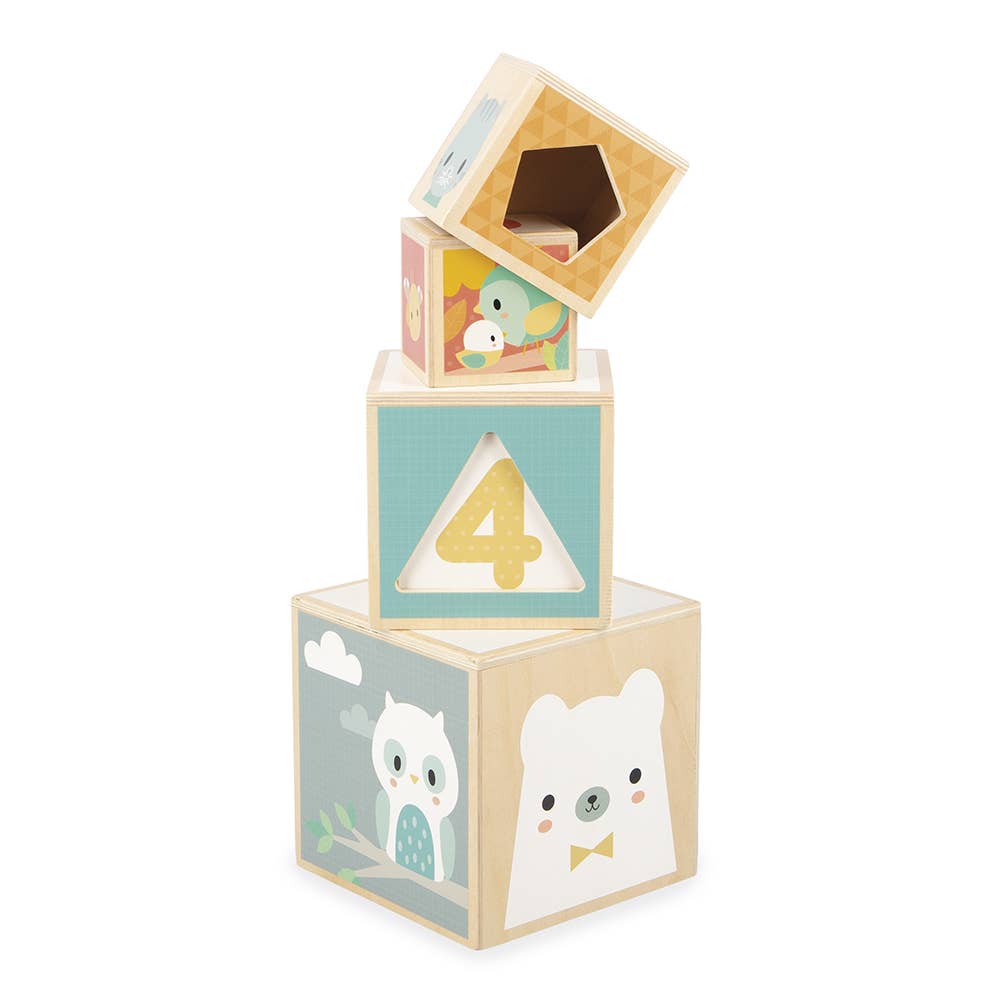 Pure | Wooden Stacking Pyramid | 6 cubes