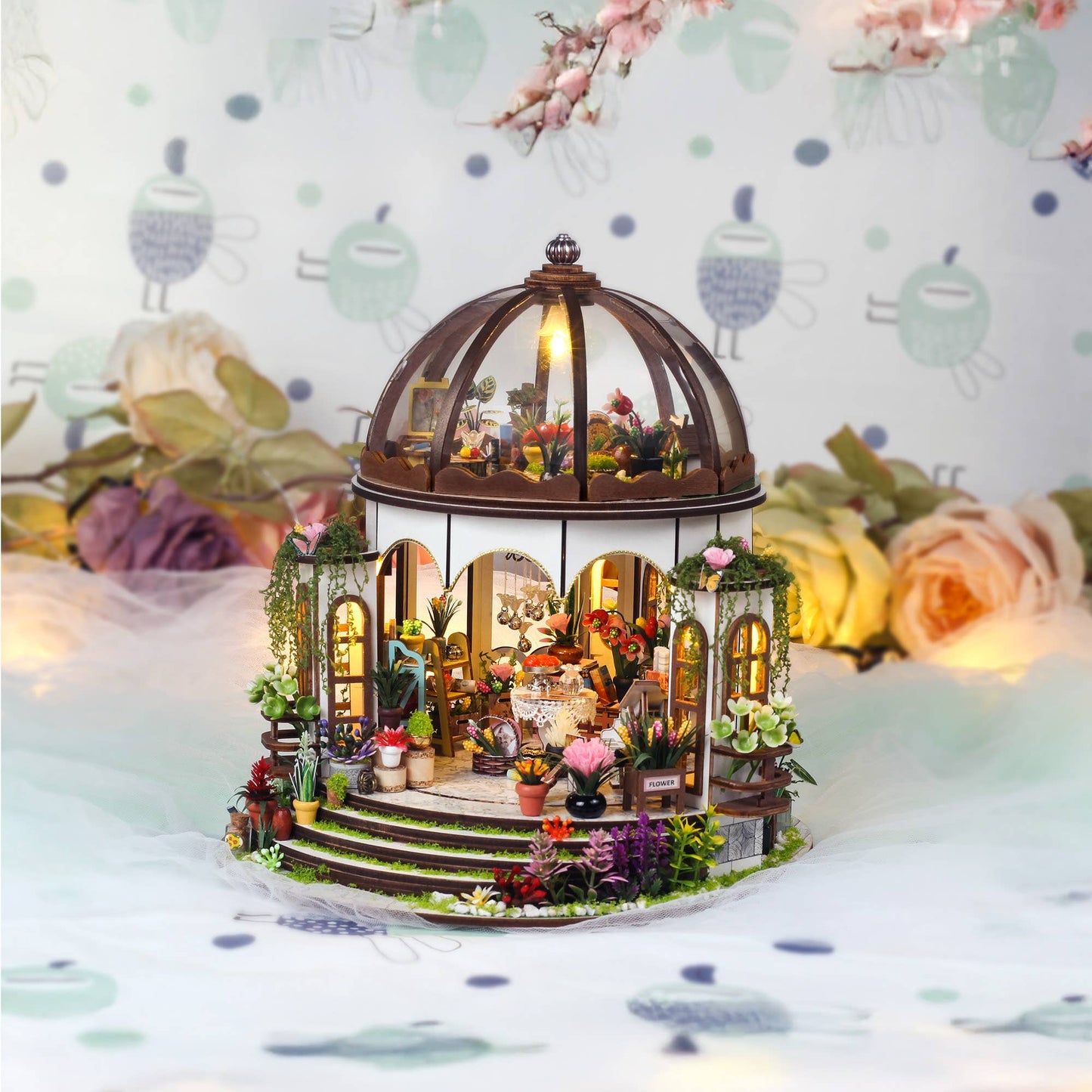 DIY Miniature House Kit: Greenhouse Oasis