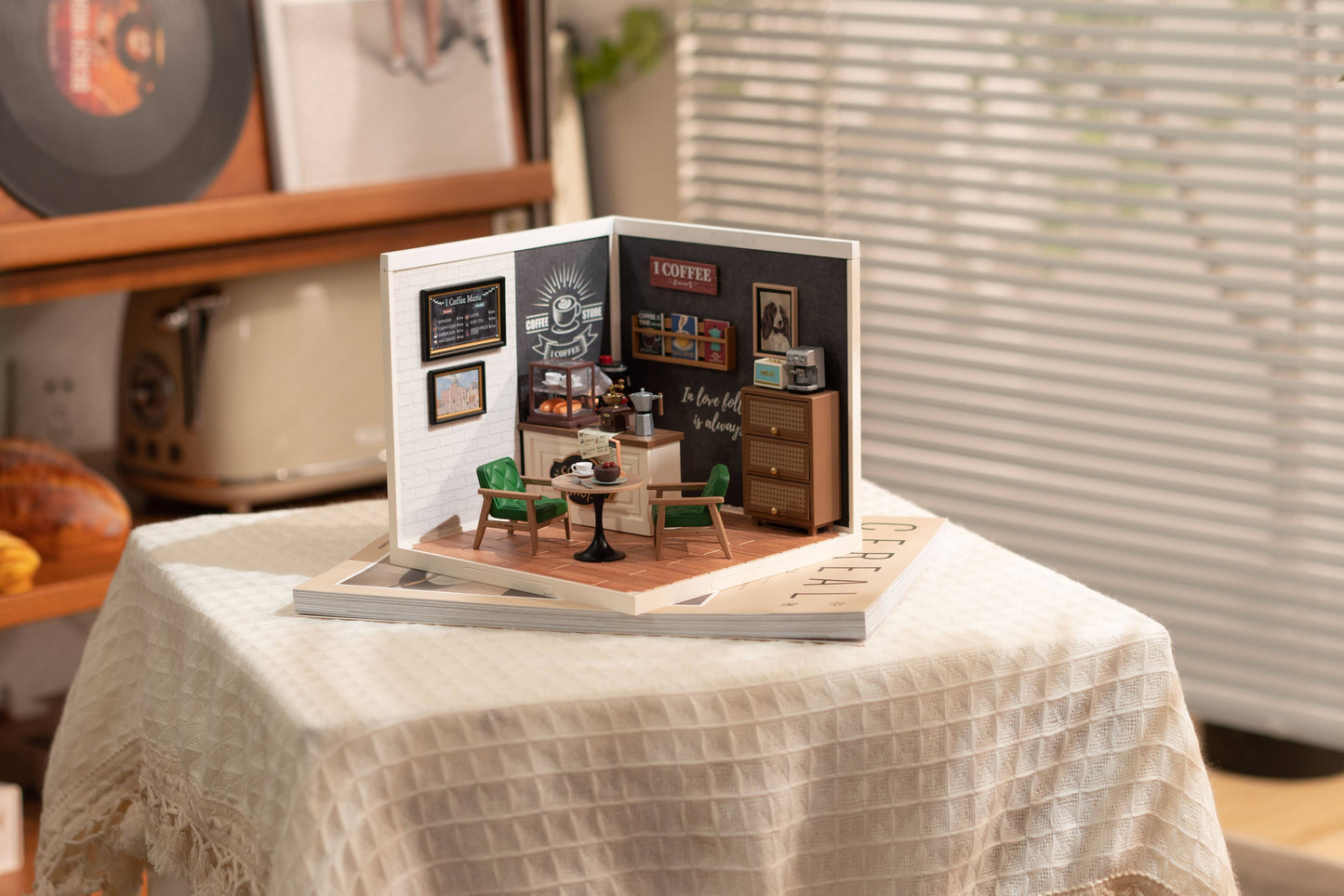 DIY Miniature House Kit: Breezy Time Cafe