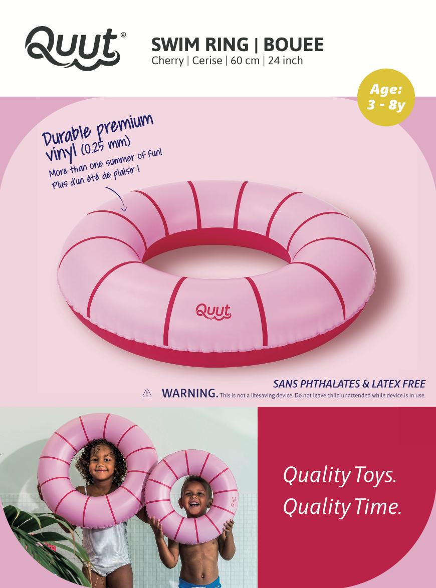 Quut Swim Ring - Medium Size - Cherry