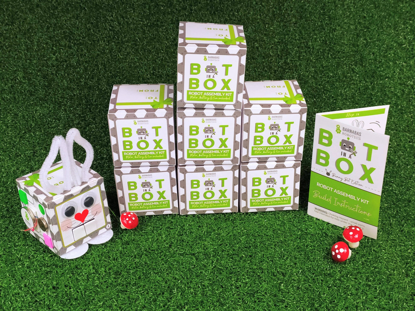 Bot In A Box Craft Robot | Stocking Stuffer | Party Favor: 4-Pack / Classic Edition