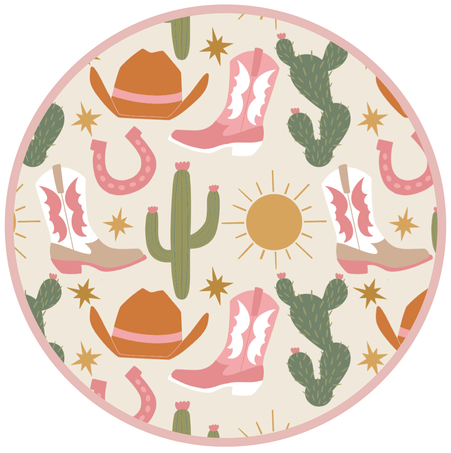 Hey Y'all Western Horse Baby Lovey: Pink/Multi / O/S