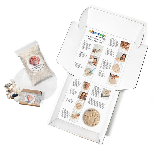 Day at the Beach - Kids Hand & Footprint Keepsake Craft