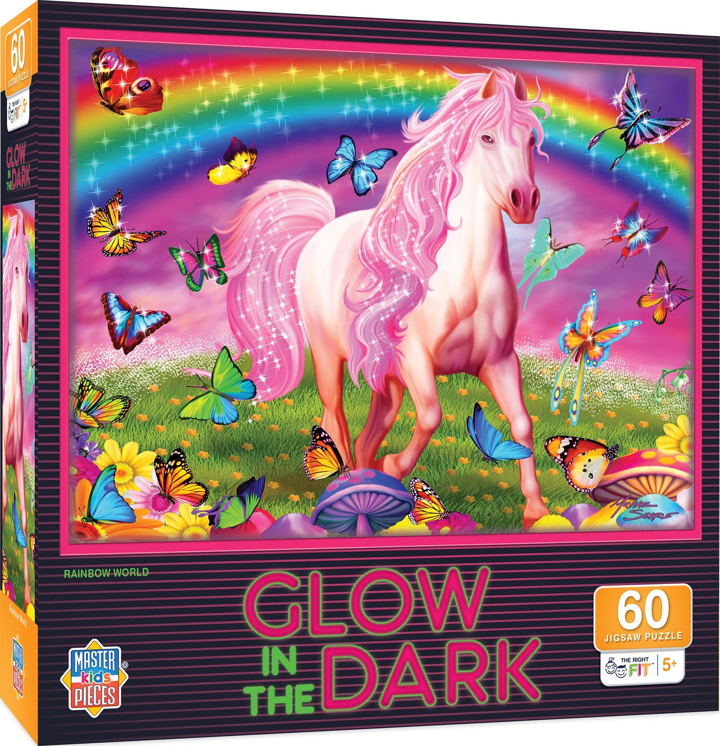 Glow in the Dark - Rainbow World 60 Piece Puzzle
