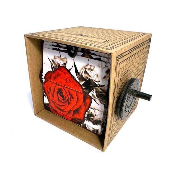 Fliposcope - Blooming Rose DIY FlipBook Machine Keepsake