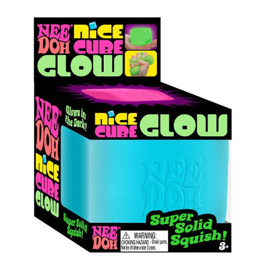 Nee Doh Nice Cube GLOW Squishy Fidget Stress Ball (1pc) Assorted Colors