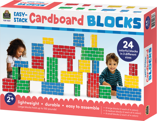 Easy-Stack Cardboard Blocks (24-Piece Set)