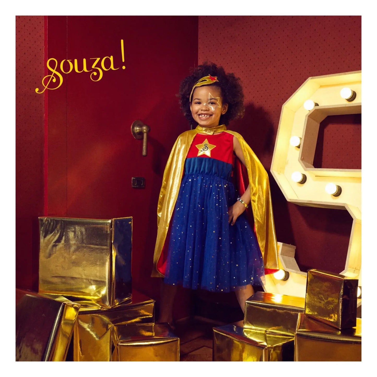 Superhero Girl Costume for Kids - Carnival use (sz 5-7 yrs)