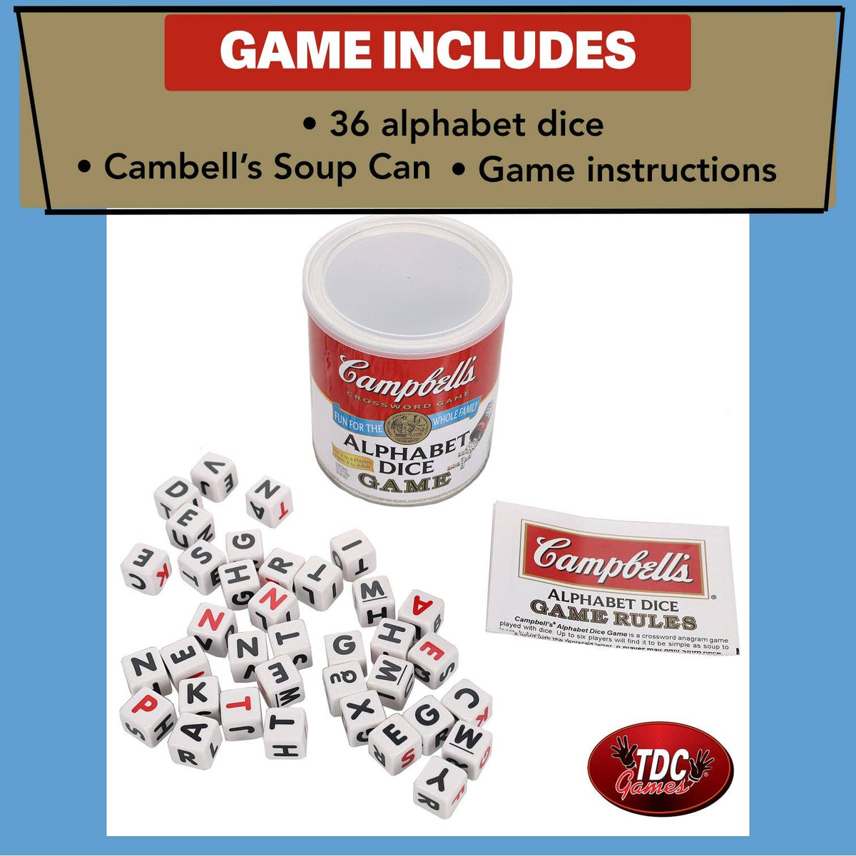 Campbell's Alphabet Dice Word Game