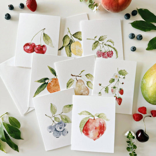 Fruit assorted notecard set