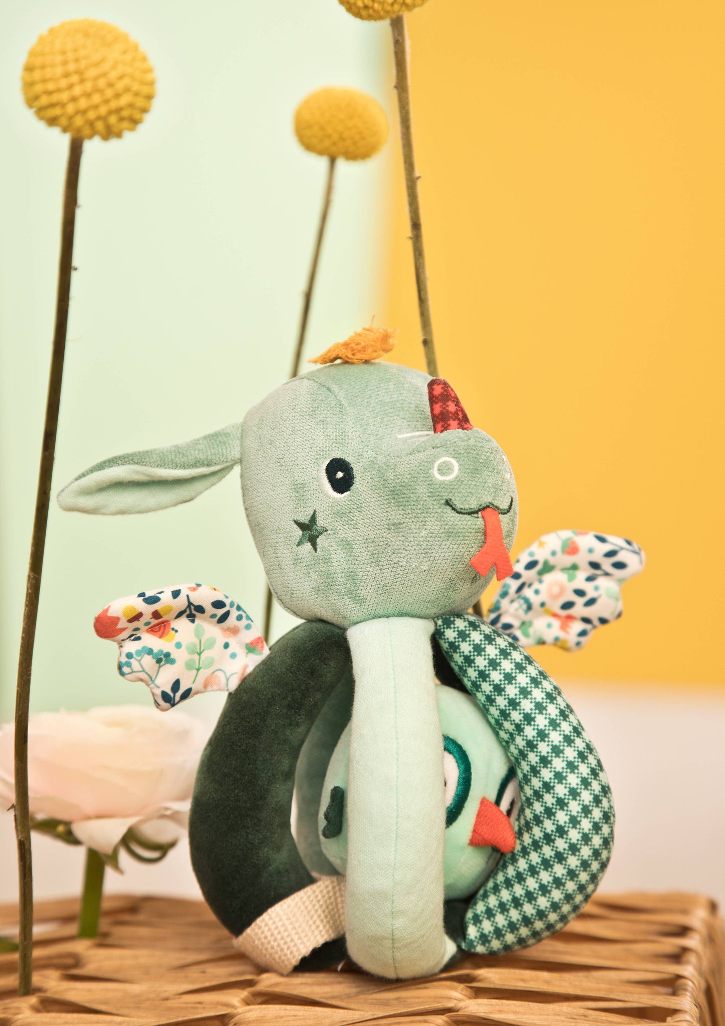 Joe the Dragon | Plush Activity Rattle with Handles