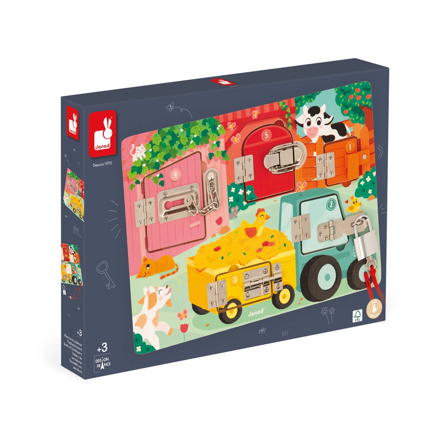 Farm | Padlocks Board | 5 different doors