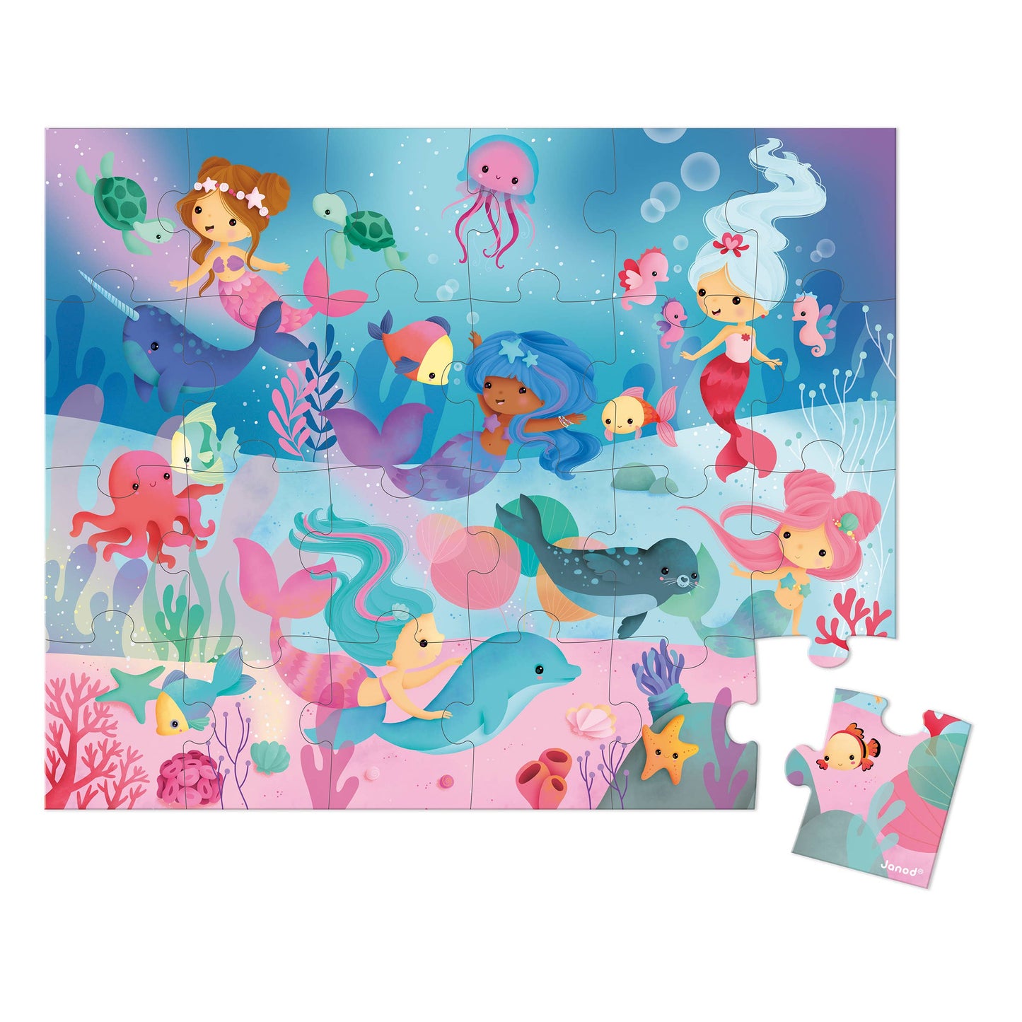 Suitcase Puzzle - Mermaids - 24 Pieces