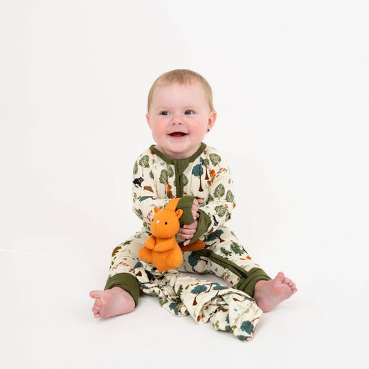 In the Woods Squirrel Baby Lovey: Green/Multi / O/S