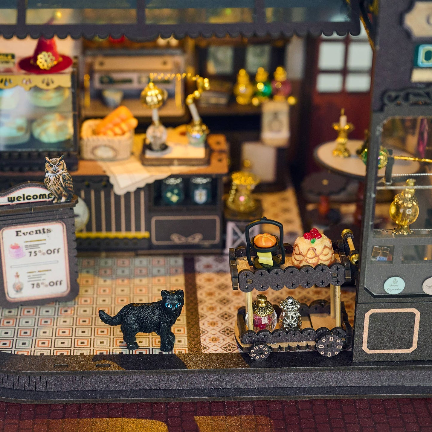 DIY Miniature House Kit: Magic Café