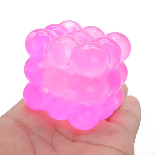 SugarSqueez Squishies® Bubble Cube Maltose Fidget Stress Ball (1pc) Assorted Colors