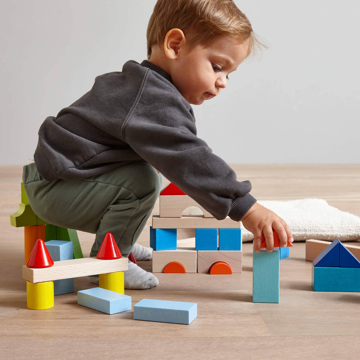 Colored Building Blocks - 46 Piece Set