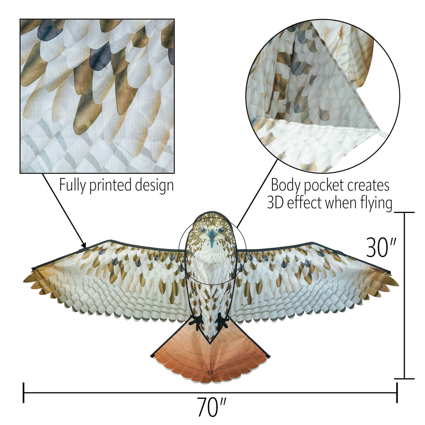 70" Red-Tailed Hawk Kite