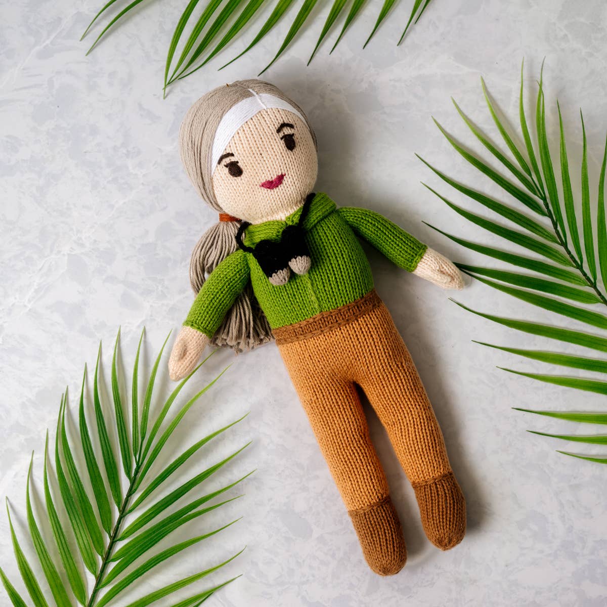 Handmade Knit Jane Goodall Doll