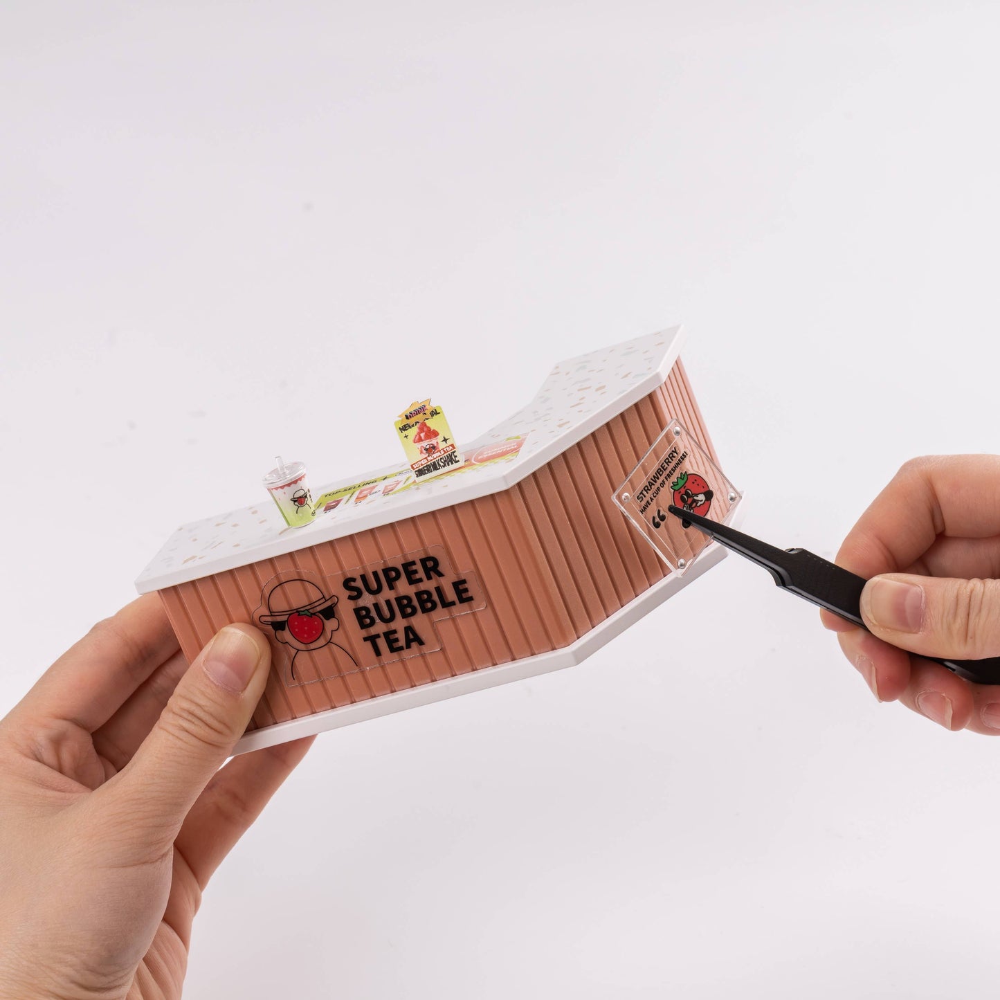 DIY Miniature House Kit: Double Joy Bubble Tea