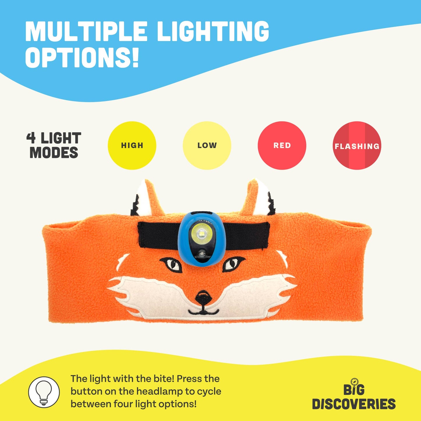 WildLight Headband-Headlamp - Bright LED - Fox