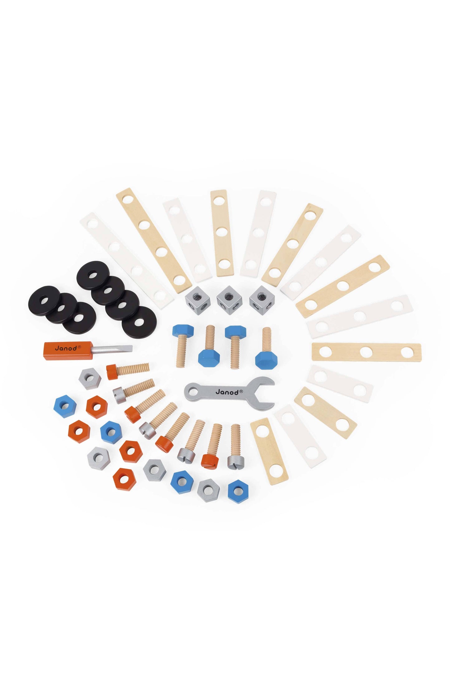 Brico'kids | DIY Barrel | 50 Pieces | Construction wood toy