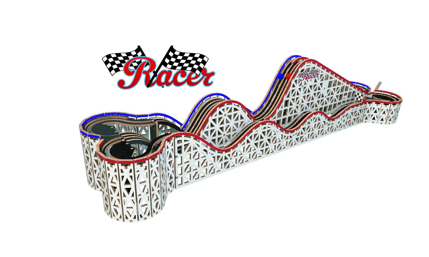 Racer Snap-Together Marble Roller Coaster