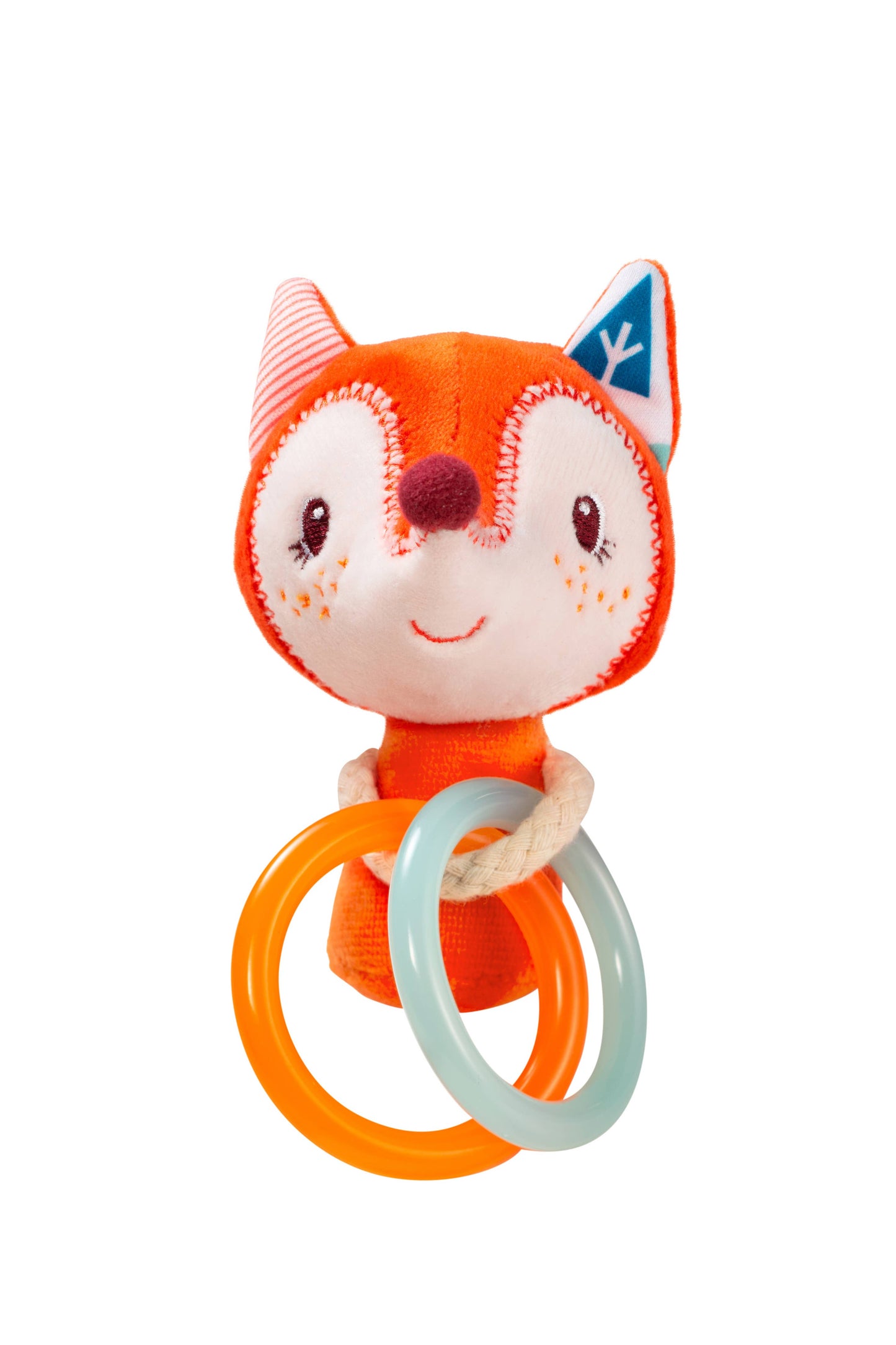 Alice The Fox | Mini Rattle with Rings | baby Toys
