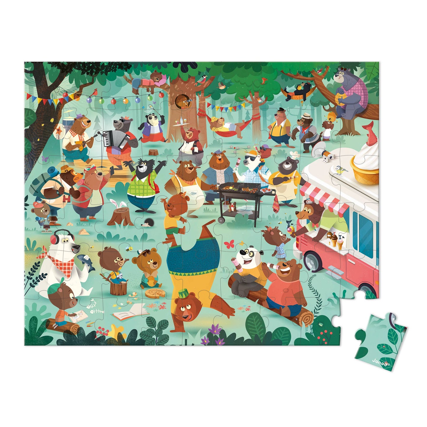 Suitcase Puzzle - Family Bears - 54 Pieces