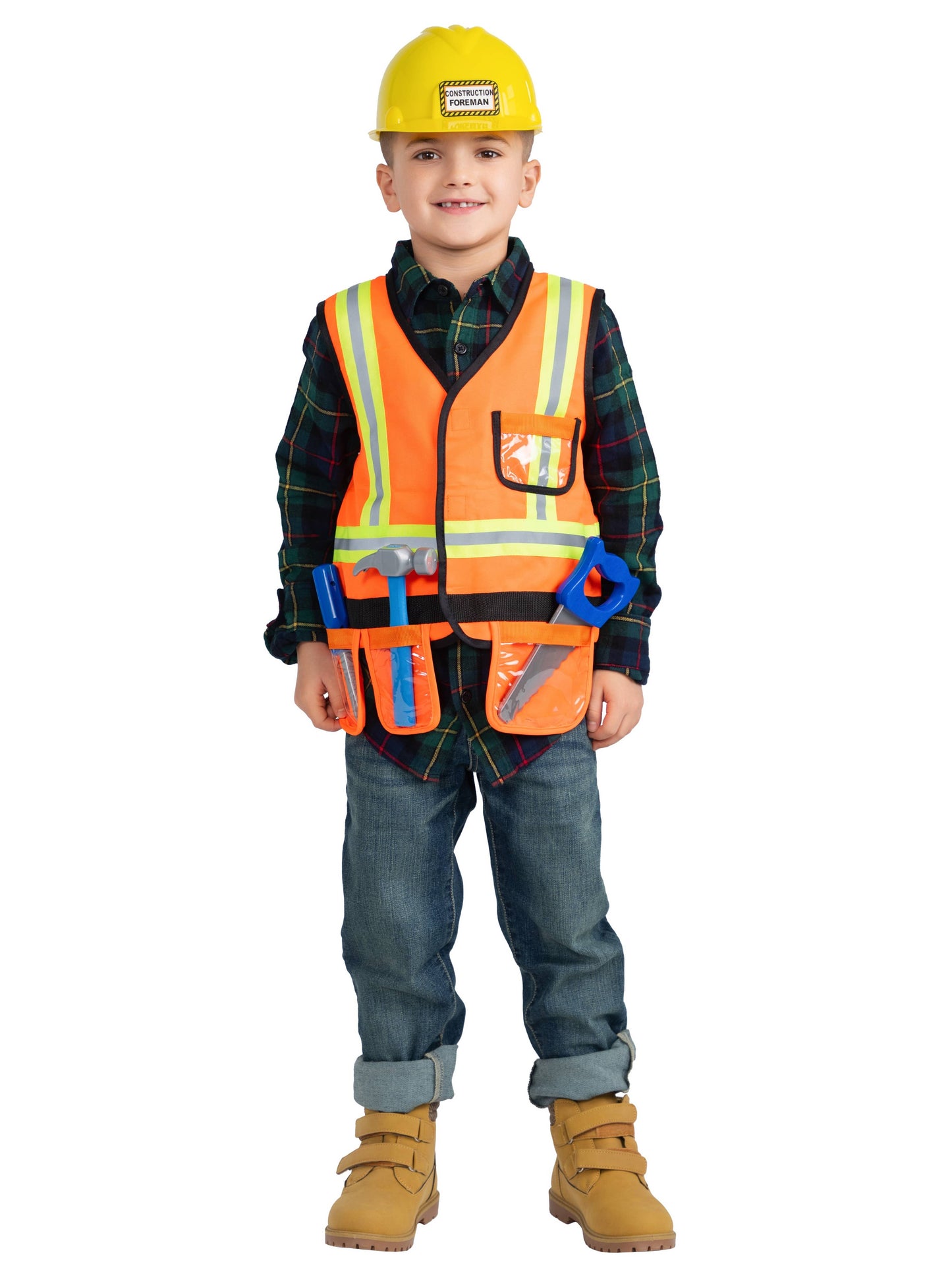 Construction Worker Role Play Costume Set - Kids