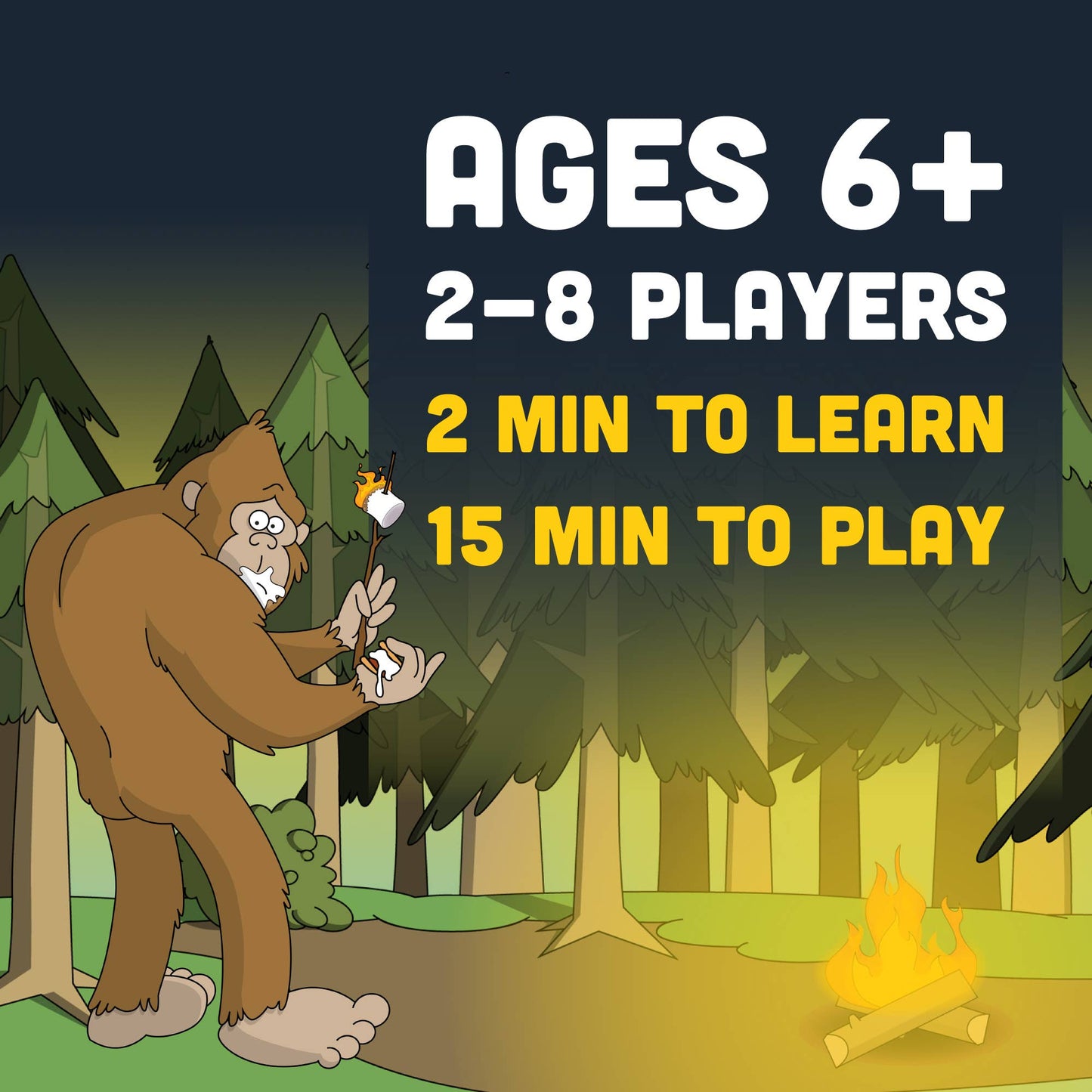 Camping with Sasquatch Card Game - Fun for Kids & Adults