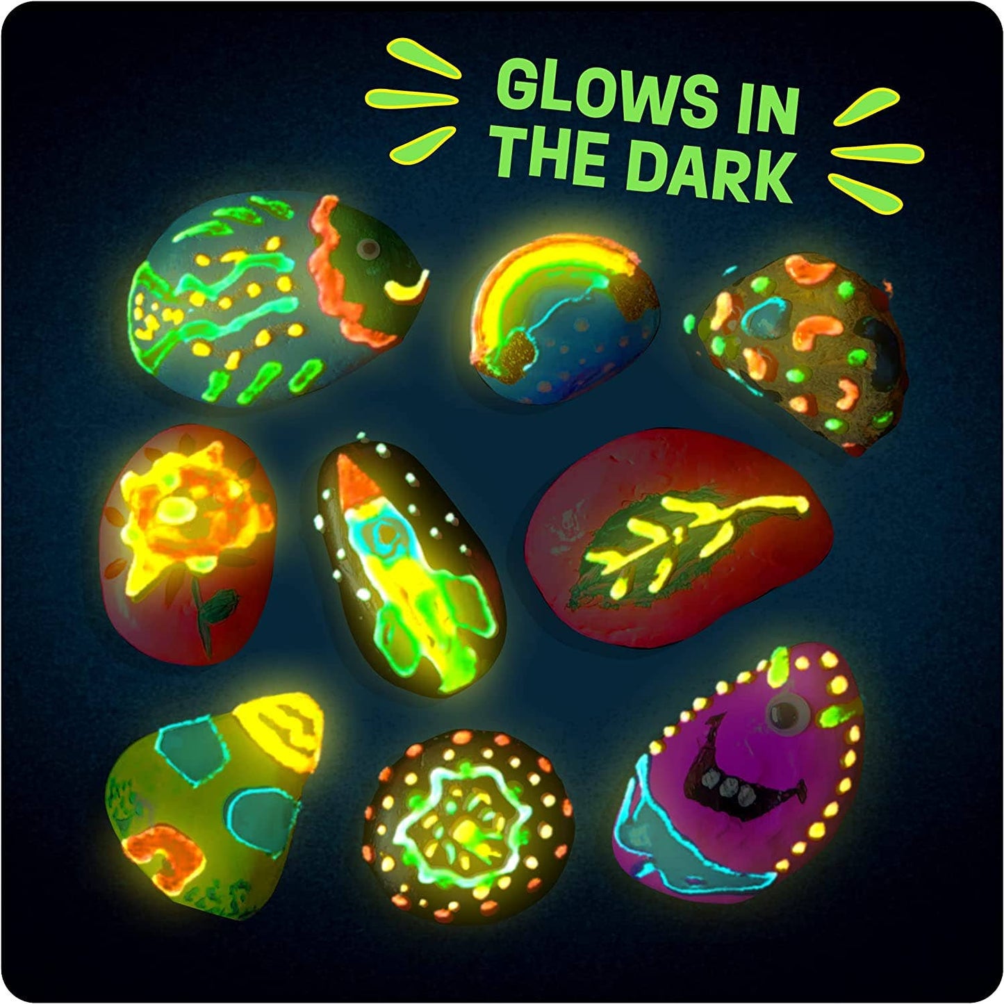 Rock Painting Kit - Glow in The Dark