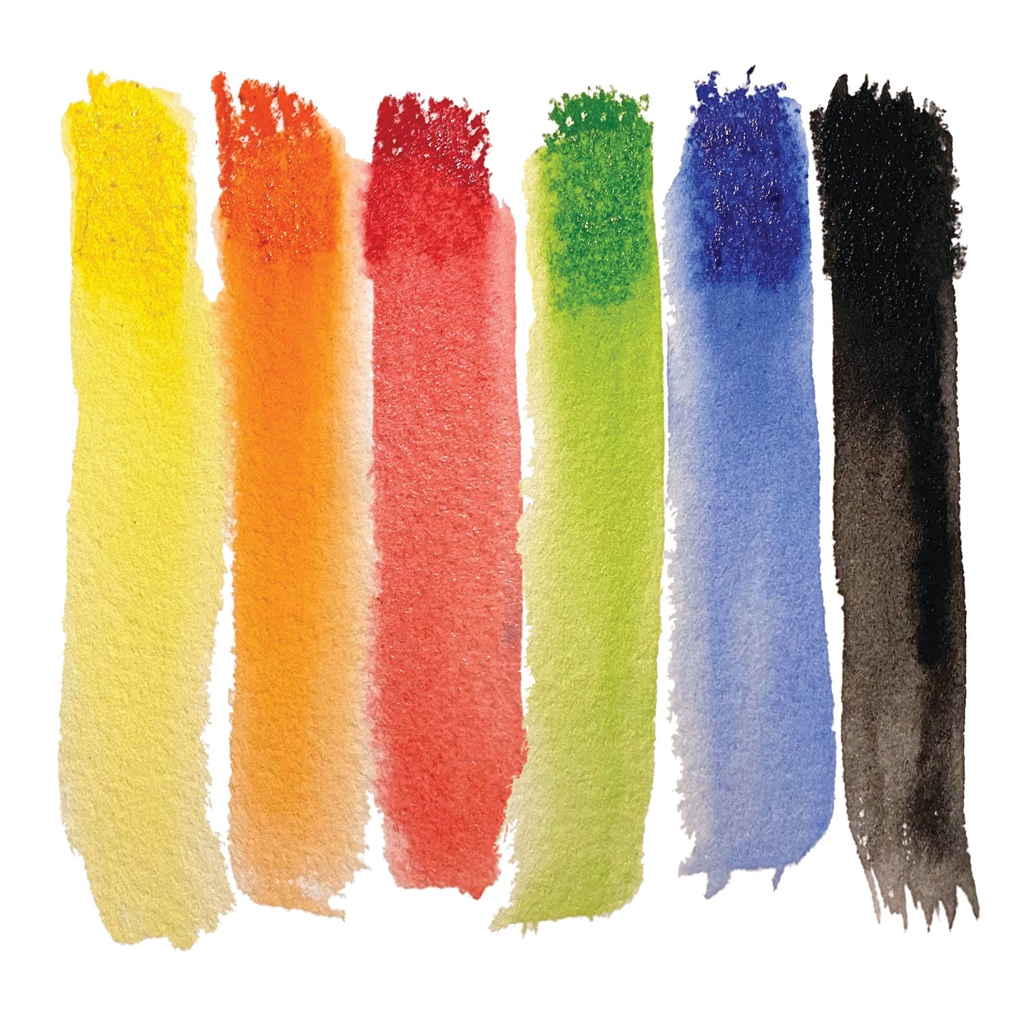 Extra-Large Watercolor Pencils - 6 Eco-Friendly Colors: With 12 jumbo pencil sharpeners