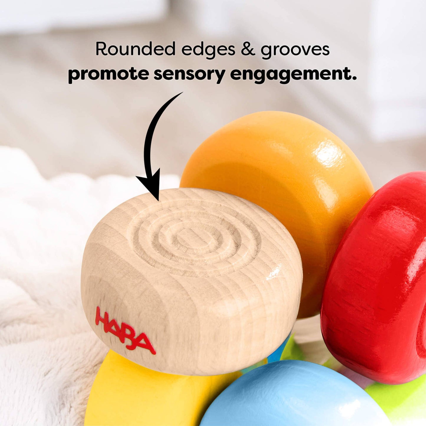 Color Drops Wooden Grasping and Teething Toy