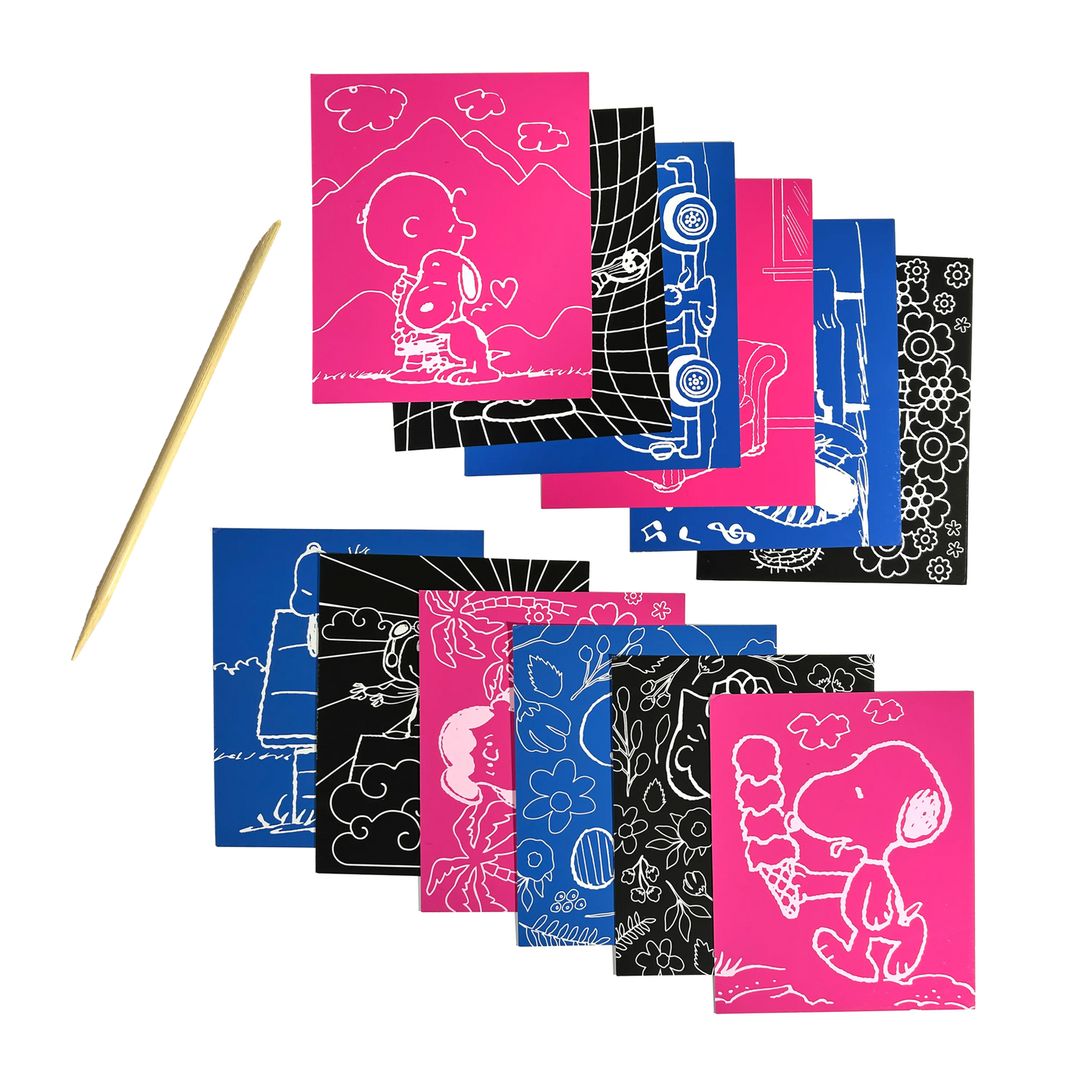 OOLY x Peanuts: Scratch Art Kit (13 PC Set)
